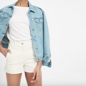 Everlane The Cotton Twill Short - Size 4 in White